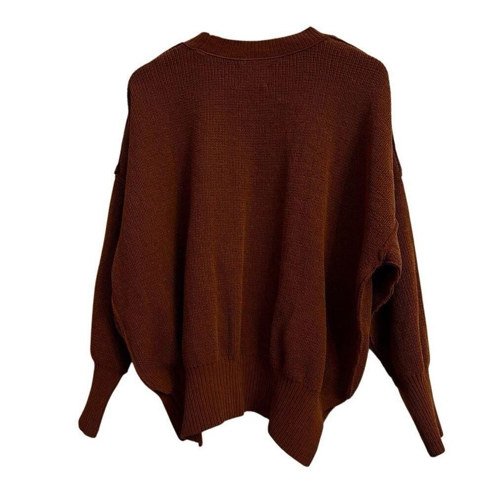 Abercrombie & Fitch Soft A&F Collection Brown Crewneck  Slouchy Sweater Small - Picture 4 of 7